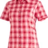 Maier Sports Philina SS Shirt Dames, Rood 2 Maier Sports Philina SS Shirt Dames, Rood -Sport- En Outdoorkleding maier sports philina ss shirt women red white check 1