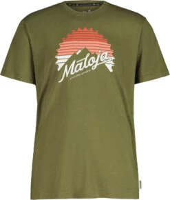 Maloja AntelaoM. Wood Katoen Tee Heren, Olijf