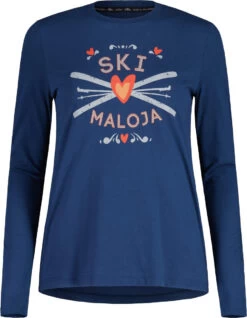 Maloja GrauschnepperM. Traceable BioRe Longsleeve Women, Blauw
