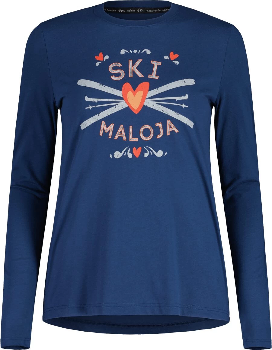 Maloja GrauschnepperM. Traceable BioRe Longsleeve Women, Blauw 3 Maloja GrauschnepperM. Traceable BioRe Longsleeve Women, Blauw