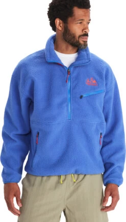Marmot 94 E.C.O. Recycled Fleece Pullover Men, Blauw/rood