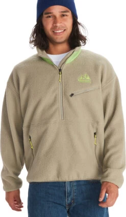 Marmot 94 E.C.O. Recycled Fleece Pullover Men, Beige/groen
