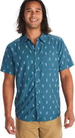 Marmot Aerobora Novelty SS Shirt Men, Petrol