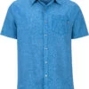 Marmot Aerobora Blouse Korte Mouwen Heren, Blauw -Sport- En Outdoorkleding marmot aerobora ss shirt herr varsity blue 1