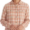 Marmot Fairfax Midweight Flannel LS Shirt Dames, Oranje/wit -Sport- En Outdoorkleding marmot fairfax midweight flannel ls shirt women rose gold 1