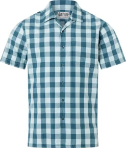 Marmot Muir Camp Novelty SS Shirt Men, Petrol/wit