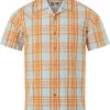 Marmot Muir Camp Novelty SS Shirt Men, Blauw/oranje