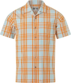 Marmot Muir Camp Novelty SS Shirt Men, Blauw/oranje