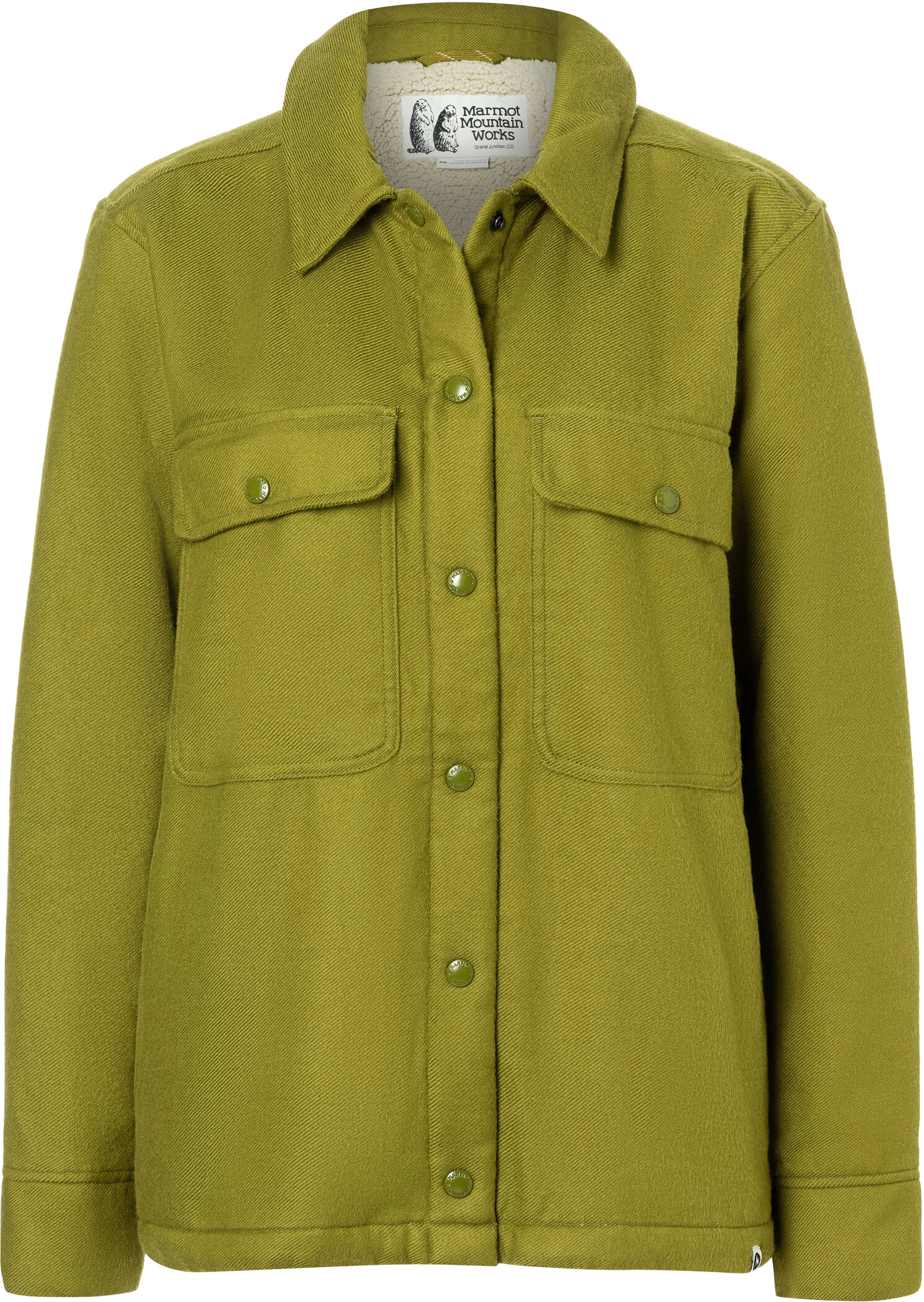 Marmot Ridgeshield Heavyweight Sherpa Lined Flannel LS Shirt Dames, Olijf 3 Marmot Ridgeshield Heavyweight Sherpa Lined Flannel LS Shirt Dames, Olijf