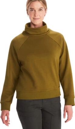 Marmot Rowan Trechterhals Pullover Dames, Olijf