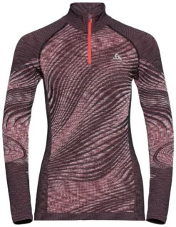 Odlo Blackcomb Plus Top Schildpadhals L/S Half-Zip Dames, Zwart