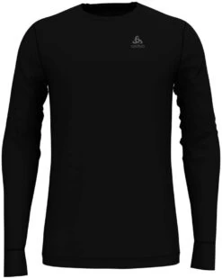 Odlo Suw Natural Longsleeve Top Crew Heren, Zwart