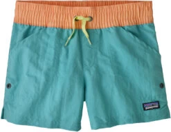 Patagonia Costa Rica Baggies Korte Broek Meisjes, Petrol/oranje