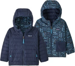 Patagonia Down Sweater Omkeerbare Hoody Kinderen, Blauw
