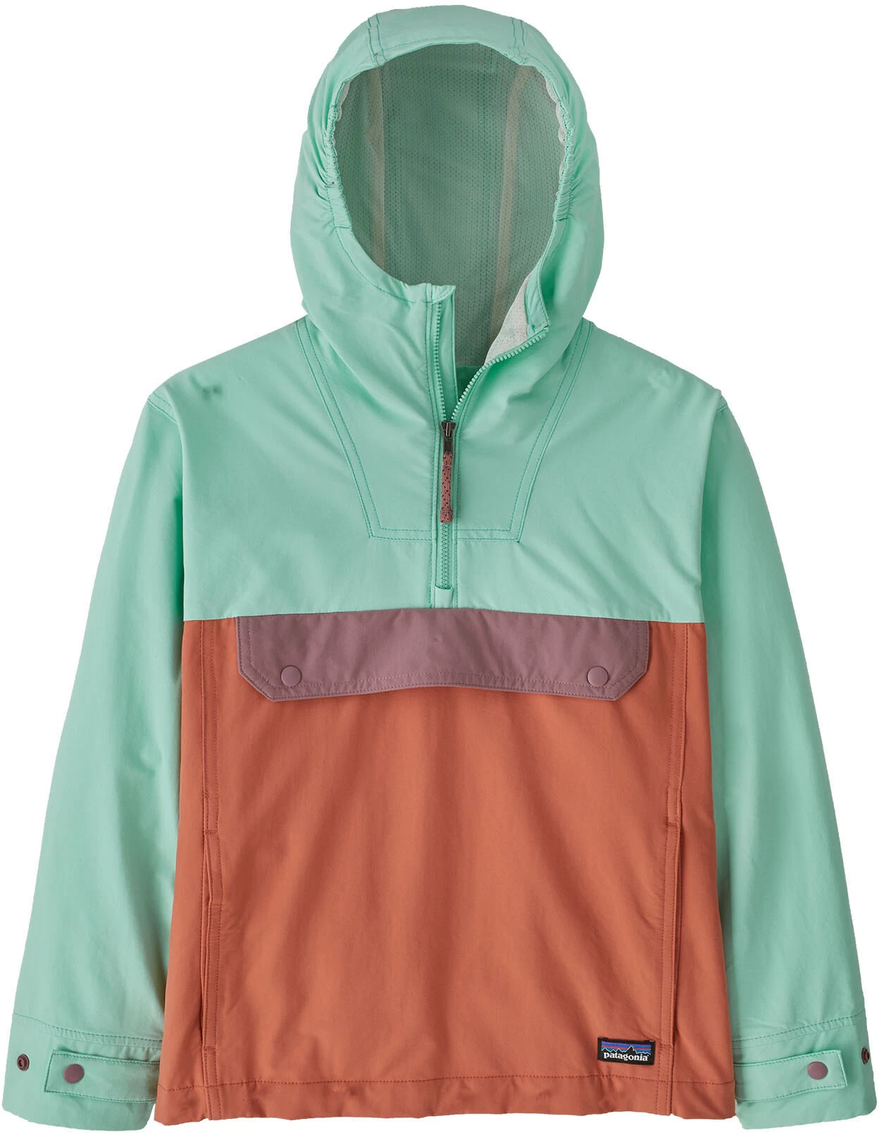 Patagonia Isthmus Anorak Boys, Groen/rood 3 Patagonia Isthmus Anorak Boys, Groen/rood