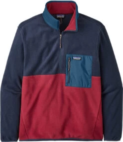 Patagonia Microdini Trui Met Halve Rits Heren, Blauw/rood