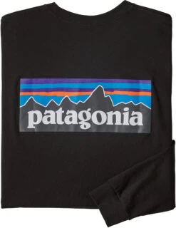 Patagonia P-6 Logo LS Verantwoordelijkheid Heren, Zwart