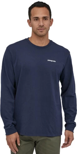 Patagonia P-6 Logo LS Verantwoordelijkheid Heren, Blauw