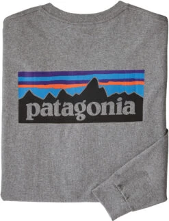 Patagonia P-6 Logo LS Verantwoordelijkheid Heren, Grijs