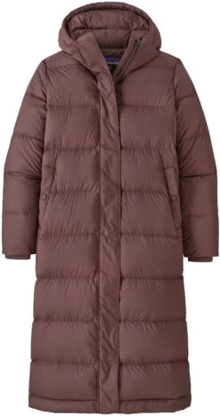 Patagonia Silent Lange Donzen Parka Dames, Bruin