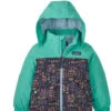 Patagonia Snow Pile Jacket Kids, Turquoise/bont -Sport- En Outdoorkleding patagonia snow pile jacket kids black wabk 1