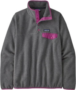 Patagonia Synchilla Snap-T Lichtgewicht Trui Dames, Grijs/roze