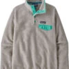 Patagonia Synchilla Snap-T Lichtgewicht Trui Dames, Grijs/turquoise -Sport- En Outdoorkleding patagonia synchilla snap t lightweight pullover women neutral ohtl 1