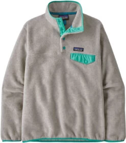 Patagonia Synchilla Snap-T Lichtgewicht Trui Dames, Grijs/turquoise