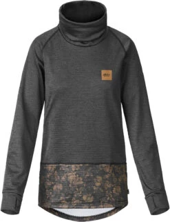 Picture Blossom Grid Fleece Dames, Grijs