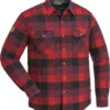 Pinewood Canada Classic 2.0 Shirt Heren, Zwart/rood -Sport- En Outdoorkleding pinewood canada classic 20 shirt men red black 1