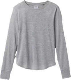 Prana Cozy Up LS T-shirt Dames, Grijs