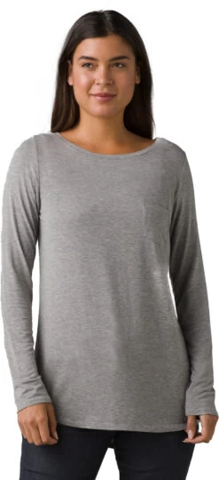 Prana Foundation LS Crew T-shirt Dames, Grijs