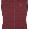 Rab Cubit Stretch Dons Vest Dames, Rood 2 Rab Cubit Stretch Dons Vest Dames, Rood -Sport- En Outdoorkleding rab cubit stretch down vest women deep heather 1
