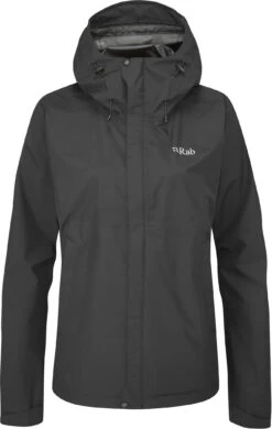 Rab Downpour Plus Jas Dames, Zwart
