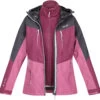 Regatta Carletta VII 3in1 Jas Dames, Roze/zwart -Sport- En Outdoorkleding regatta carletta vii 3in1 jacket women seal grey amaranth haze 1