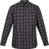 Regatta Lance LS Shirt Heren, Zwart/grijs -Sport- En Outdoorkleding regatta lance ls shirt men black dark grey chek 1