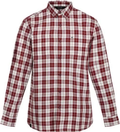 Regatta Lance LS Shirt Heren, Rood/wit