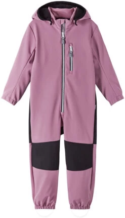 Reima Nurmes Softshell Overall Kinderen, Roze/zwart