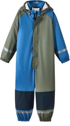Reima Roiske Rain Overall Kids, Blauw/groen