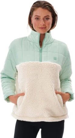 Rip Curl Anti Series Anoeta Fleece Dames, Groen/beige