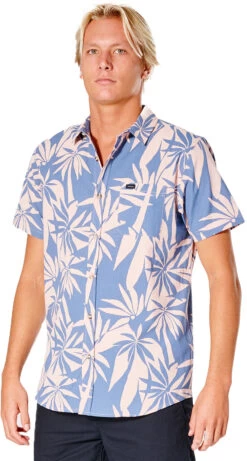 Rip Curl Barrel Killa SS Shirt Heren, Blauw/roze