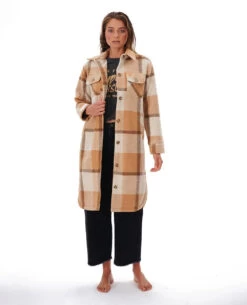 Rip Curl Breeze Check Jas Dames, Beige