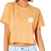Rip Curl Wettie Icon II Gewassen Shirt Dames, Oranje -Sport- En Outdoorkleding rip curl wettie icon ii crop shirt women coral 1