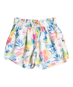 Roxy Rainbow Shower Korte Broek Meisjes, Wit/bont