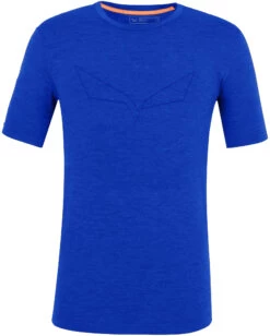 SALEWA Pure Eagle Alpine Merino Responsive Seamless SS Tee Men, Blauw