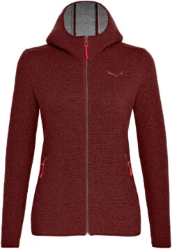 SALEWA Woolen 2L Hoody Dames, Rood