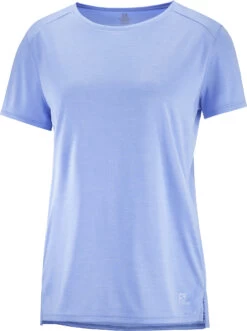 Salomon Outline Summer SS Shirt Dames, Blauw