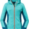 Schöffel Forillon Fleece Hoody Dames, Turquoise/blauw -Sport- En Outdoorkleding schoeffel forillon fleece hoody women hidden cove 1