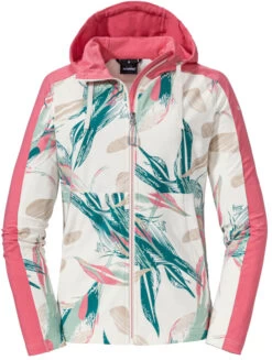 Schöffel Locarno Fleece Hoody Women, Wit/rood