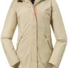 Schöffel Sardegna Parka Dames, Beige -Sport- En Outdoorkleding schoeffel sardegna parka women humus 1